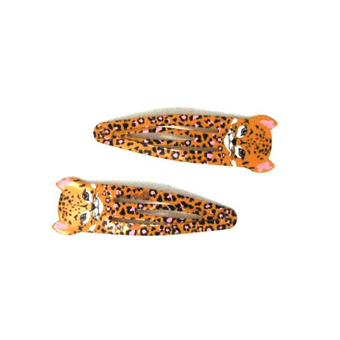 Pink Poppy Leopard & Glitter Snapclip Set of 4