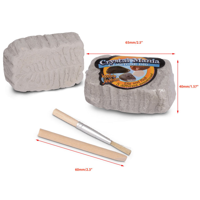 Heebie Jeebies Pocket Money Science | Gemstone Dig | Mini Geology Kit