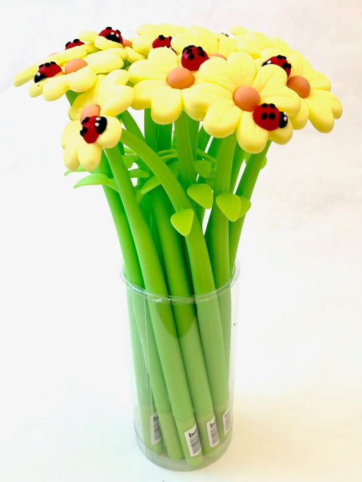 BC Mini Ladybug Daisy Flower Wiggle Gel Pen