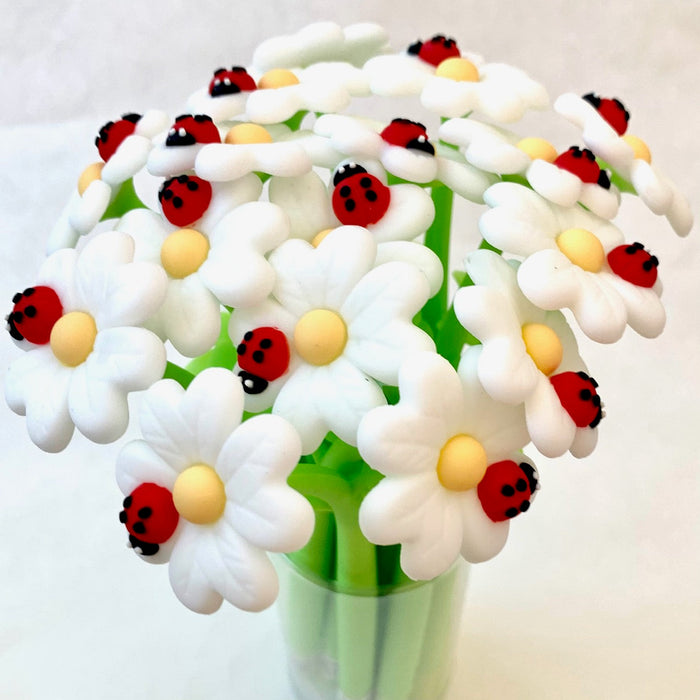 BC Mini Ladybug Daisy Flower Wiggle Gel Pen