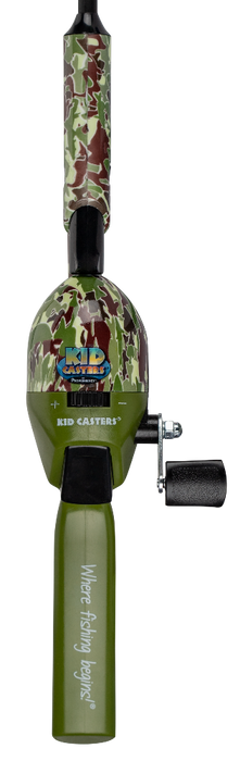 Kid Casters Tangle-Free Fishing Pole | Green Camo