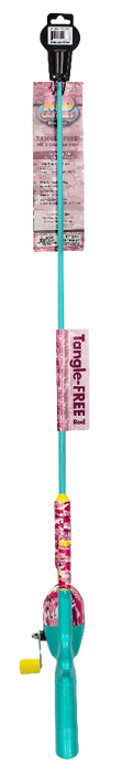 Kid Casters Tangle-Free Fishing Pole | Pink Camo
