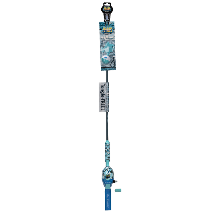 Kid Casters Tangle-Free Fishing Pole | Blue Camo