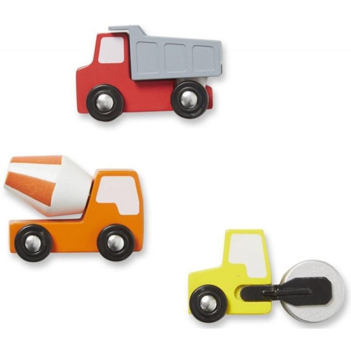 Melissa & Doug Round the Construction Zone Rug & Vehicle Set
