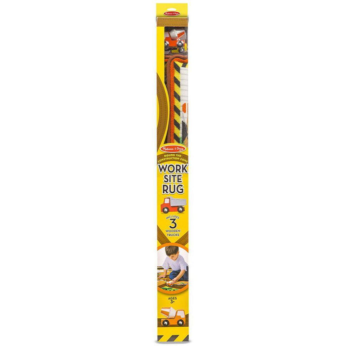 Melissa & Doug Round the Construction Zone Rug & Vehicle Set