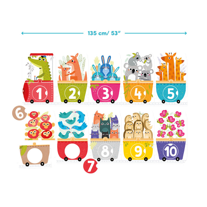 Banana Panda Make a Match Number Train  Puzzle
