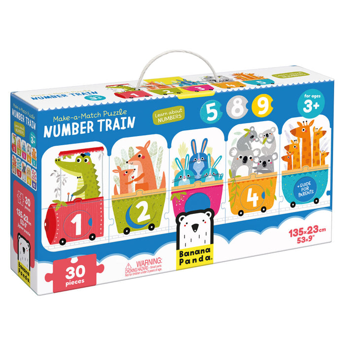 Banana Panda Make a Match Number Train  Puzzle