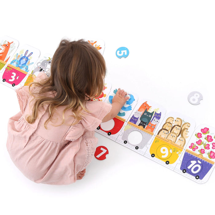 Banana Panda Make a Match Number Train  Puzzle