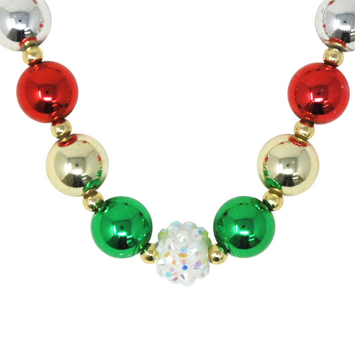 Pink Poppy Festive Bauble Necklace & Bracelet Set