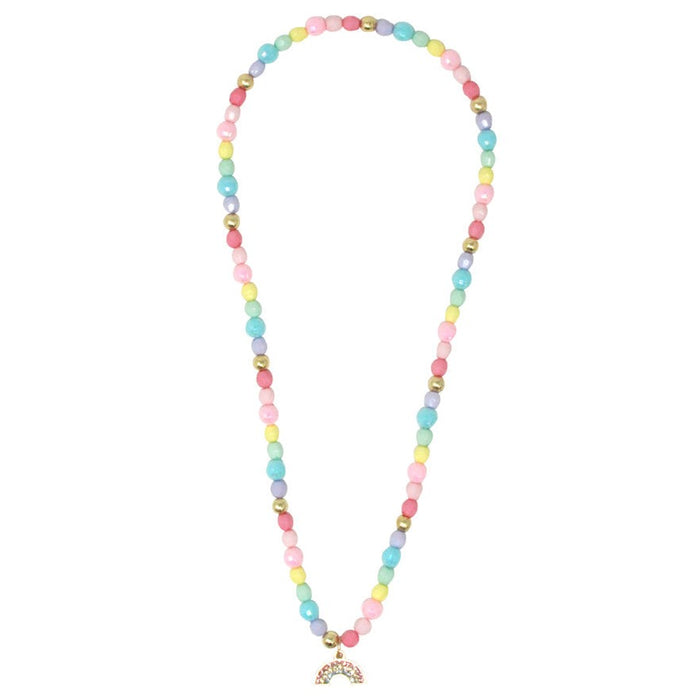 Pink Poppy Smile Be Happy Rainbow Necklace
