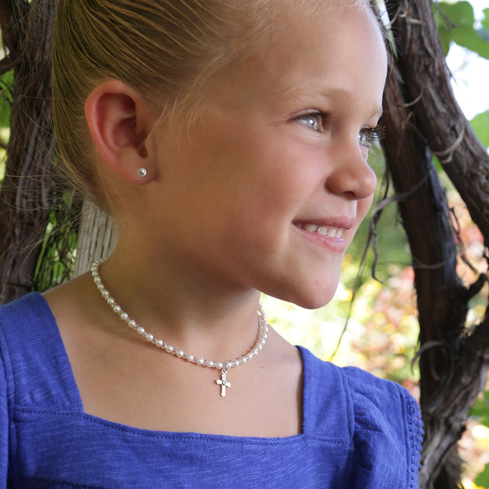 Cherished Moments Sterling Silver Pearl Earrings
