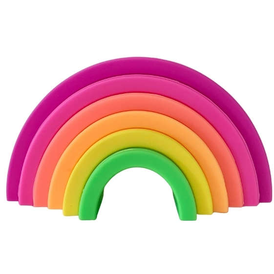 Sugar + Maple Silicone Stacking Rainbow | Neon