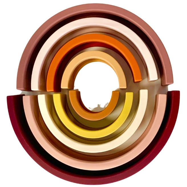Sugar + Maple Silicone Stacking Rainbow | Neutral