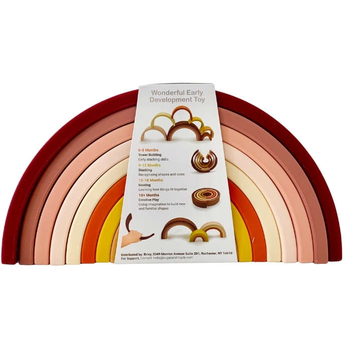 Sugar + Maple Silicone Stacking Rainbow | Neutral
