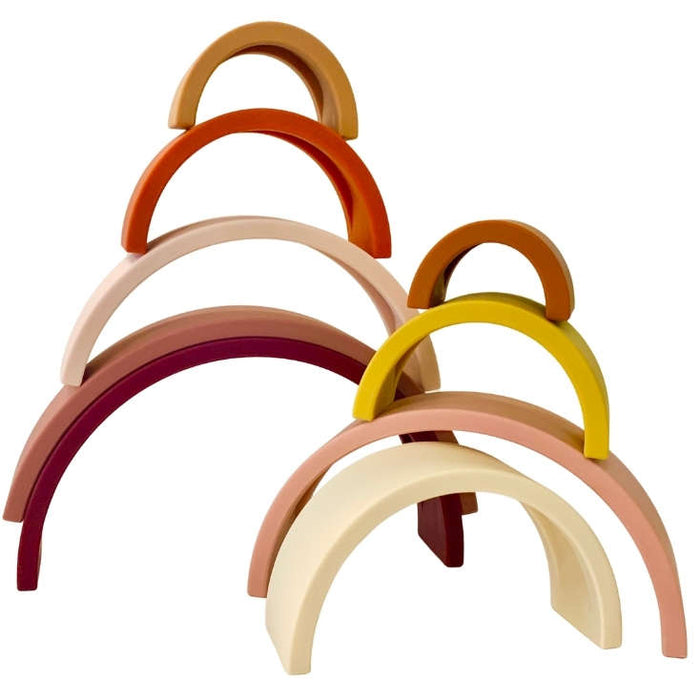 Sugar + Maple Silicone Stacking Rainbow | Neutral