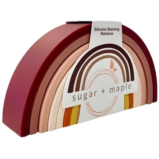 Sugar + Maple Silicone Stacking Rainbow | Neutral