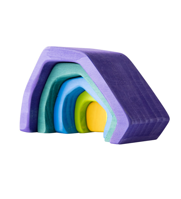 Hearthsong 5-Piece Wooden Stackable Nesting Blocks Play Set