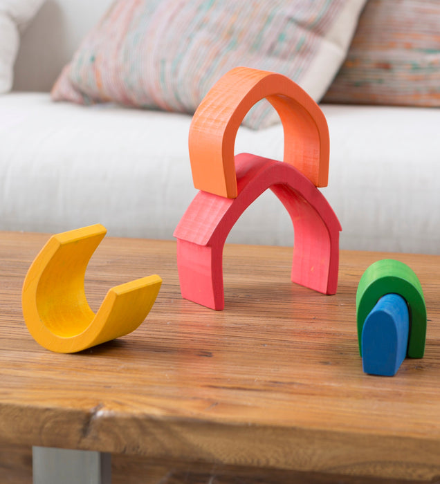 Hearthsong 5-Piece Wooden Stackable Nesting Blocks Play Set
