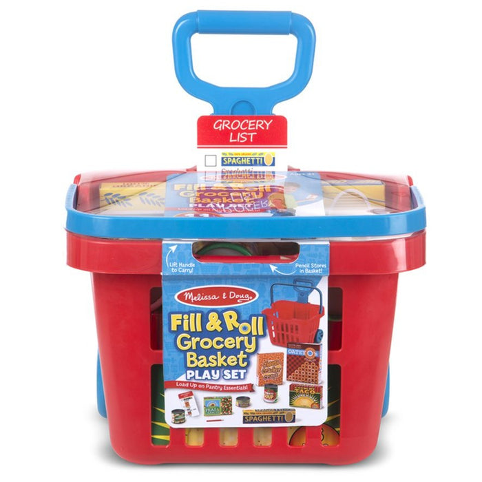 Melissa & Doug Fill & Roll Grocery Basket Play Set