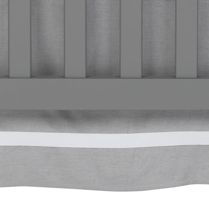 Lambs & Ivy Signature Gray Linen Crib Skirt