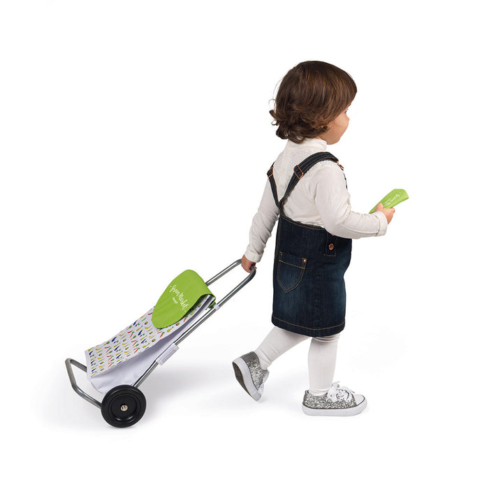 Janod Green Market Wood Shopping Cart