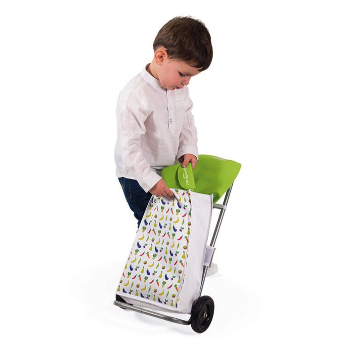 Janod Green Market Wood Shopping Cart