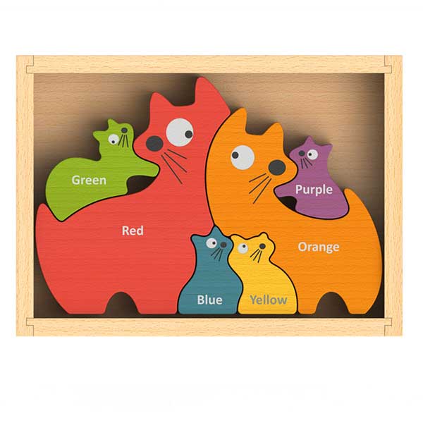 Begin Again Cat Family Color Puzzle
