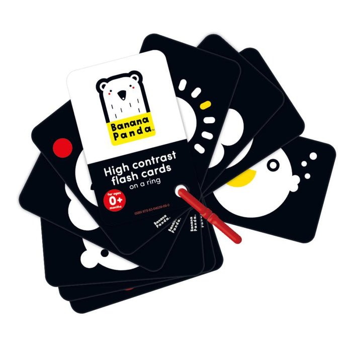 Banana Panda High Contrast Flash Cards on a Ring 0+