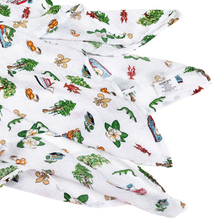 Little Hometown Louisiana Baby Swaddle Blanket