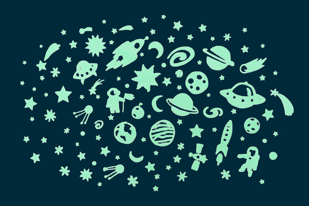 Gloplay Glow in the Dark Wall Stickers - Space Adventure Series