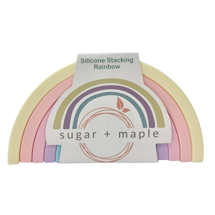 Sugar + Maple Silicone Stacking Rainbow - Pastel