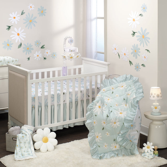 Lambs & Ivy Sweet Daisy Cotton Fitted Crib Sheet
