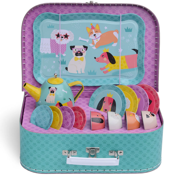Jewelkeeper 15pc. Dog Pawty Tin Tea Set
