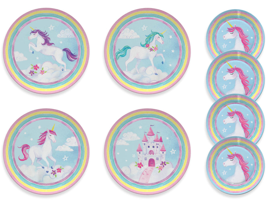 Jewelkeeper 15pc. Rainbow Unicorn Tin Tea Set