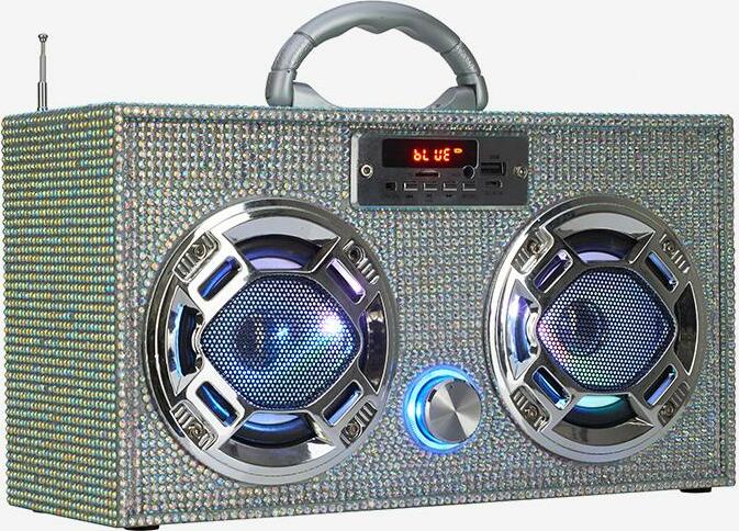 Wireless Express Iridescent Bling Boom Box