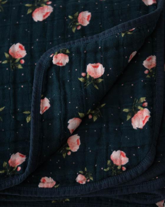 Little Unicorn Cotton Muslin Quilt - Midnight Rose