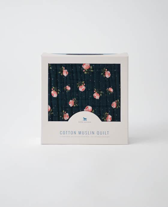 Little Unicorn Cotton Muslin Quilt - Midnight Rose